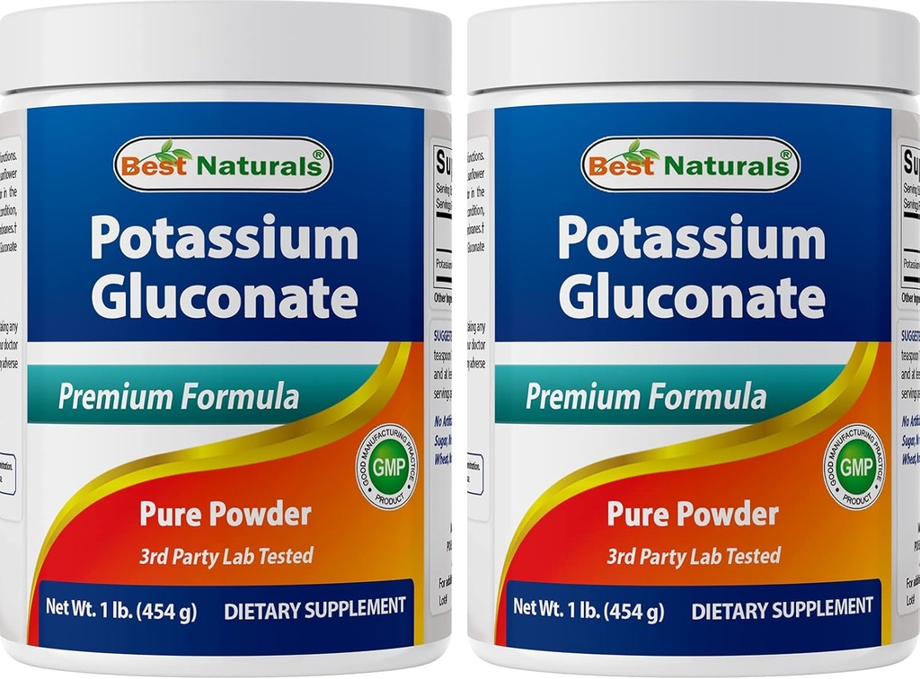 Meilleur gluconate de potassium naturel 1 lb en poudre (1 LB (paquet de 2))