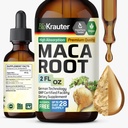 BIO KRAUTER gouttes liquides de racine de maca - Teinture de racine de maca - Vegan, sucre et sans alcool extrait 2 Fl.Oz.