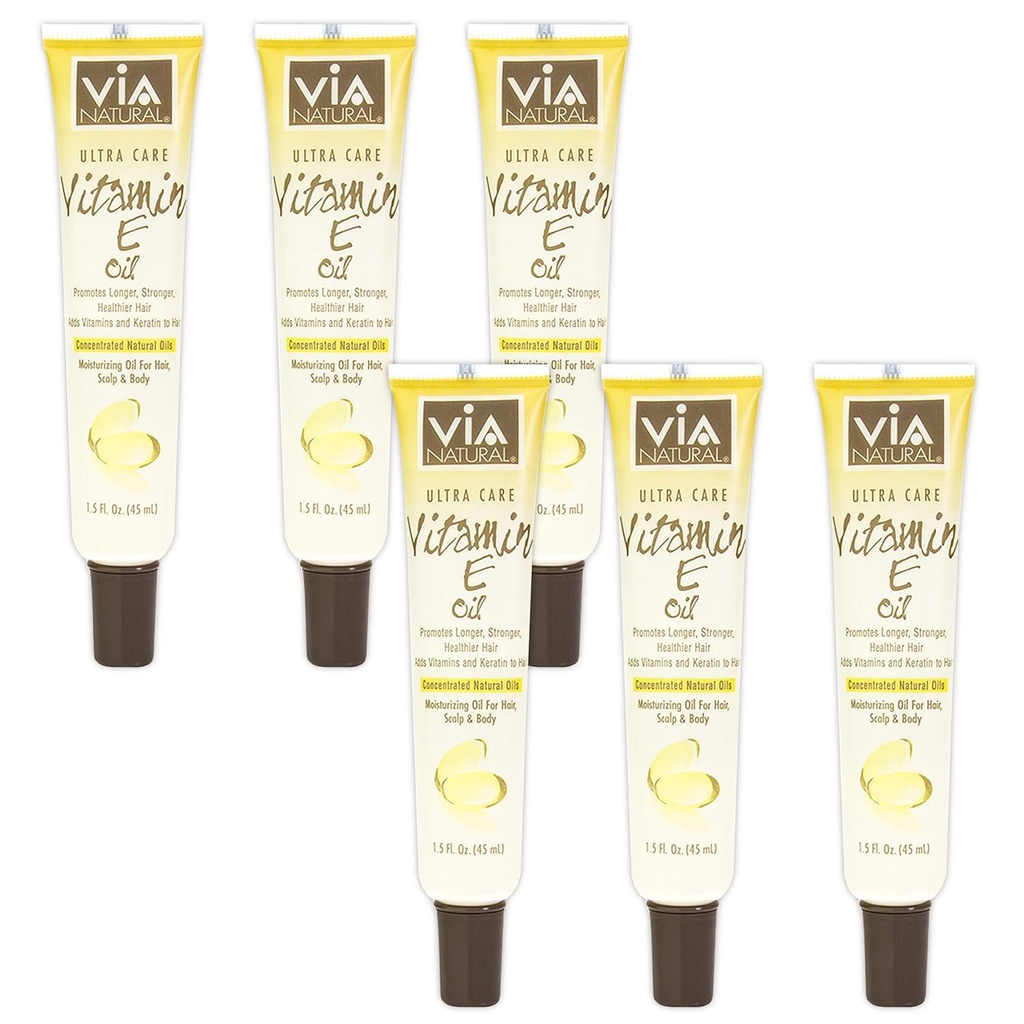 (PACK OF 6) Via huile naturelle ultra soin- vitamine E (1,5 oz)