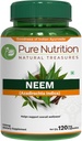 Pure Nutrition Capsules Neem 700mg. (Équivalent à 2600mg Neem Leaf Poudre et Poudre d'écorce) Non OGM.