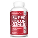 Health Plus Super Colon Cleanse 120 jours d'approvisionnement en désinfectant doux Gut Cleanse Detox, Psyllium Husk, Probiotiques pour le soulagement de la constipation et le soutien digestif, 480 capsules