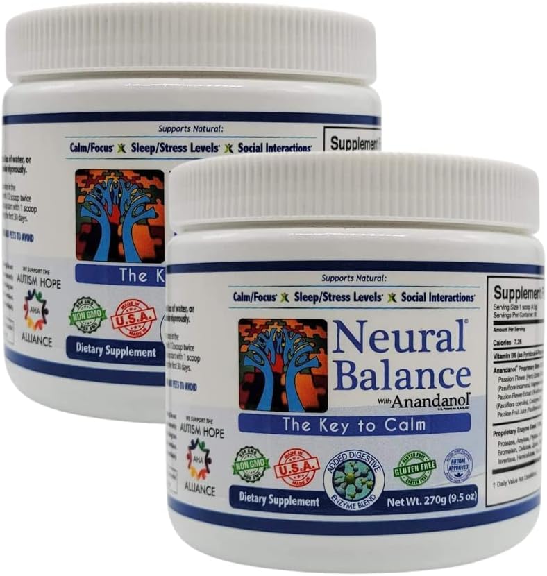 NEURAL BALANCE Anandanol with Proprietary Digestive Enzyme Blend (Powder, 2 Pack)