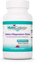 Nutricologie Supplément de citrate de magnésium de calcium - Santé osseuse, avec citrate de calcium, pur, bien absorbé, capsules végétariennes - 100 Compte