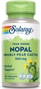 SOLARAY Nopal Prickly Pear Cactus 500 mg, avec naturellement la fibre alimentaire, les antioxydants, les caroténoïdes et autres nutriments, végétalien, garantie de remboursement de 60 jours, 100 portions, 100 VegCaps