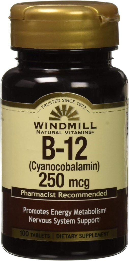 Vitamine B-12 TABS 100 Mg WMILL Taille: 100