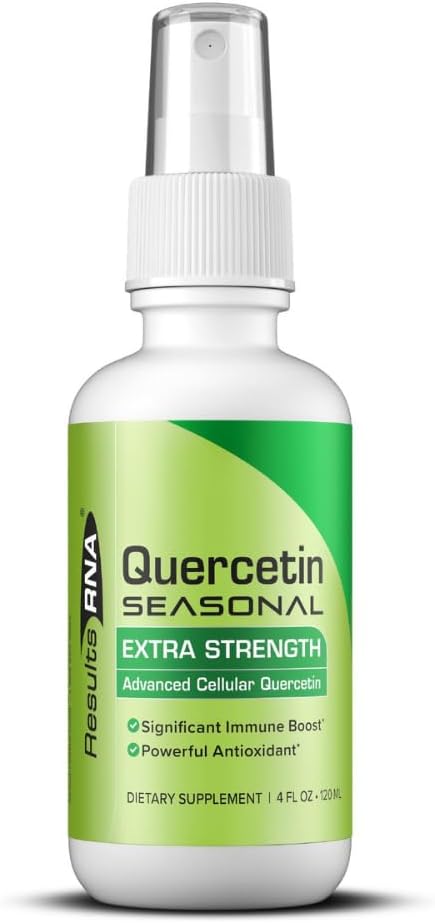 Résultats L'ARN – Quercetin Seasonal offre un soutien immunitaire et respiratoire exceptionnel dans un vaporisateur oral délicat – Réduisez le stress oxydatif et profitez du soulagement saisonnier. (4 oz - 60 jours)