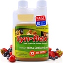 Formule d'origine Synflex Glucosamine liquide - Chondroïtine, Vitamines, Minéraux - Supplément boisson pour les hommes et les femmes, aide à soutenir la santé des articulations et du cartilage - Berry Flavor, 32 jours