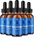 (5 packs) gouttes NeuroQuiet - Neuro Quiet Formule avancée de soutien auditif, santé cognitive et bien-être général, 5 mois d'approvisionnement