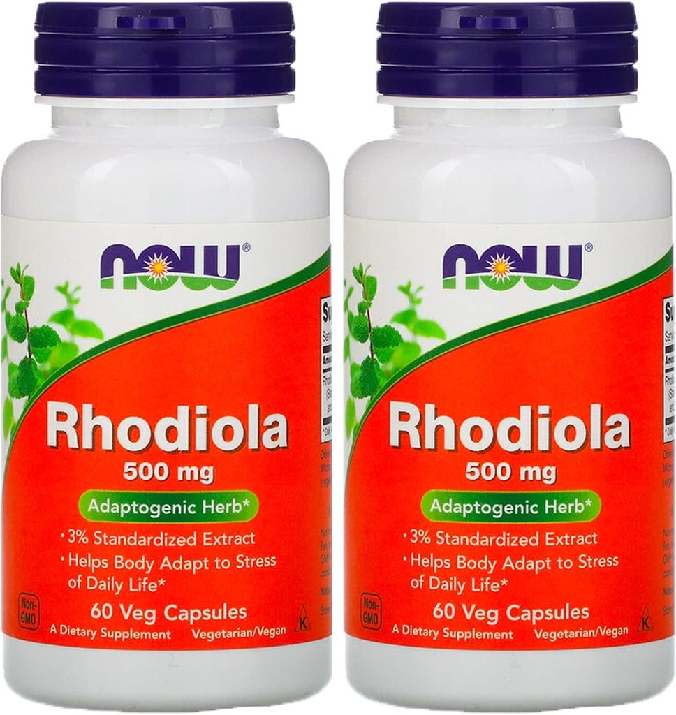 Nourriture Maintenant Nourriture, (2 Pack) Rhodiola, 500 mg, 60 Capsules de Veg