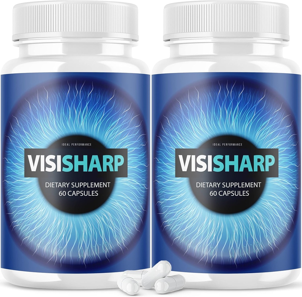 (2 Pack) Visisharp Formule avancée de santé des yeux pour pilules oculaires Supplément Visi Sharp (120 Capsules)
