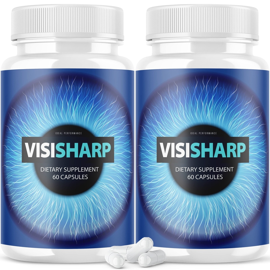 (2 Pack) Visisharp Formule avancée de santé des yeux pour pilules oculaires Supplément Visi Sharp (120 Capsules)