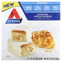 Atkins Snack, barre de tarte à la pomme Caramel, 5 barres, 1,41 oz (40 g) chacune