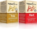 Groupe de Propolis d'abeilles naturelles NaturaNectar - Trio et Propolis rouge - pour le soutien immunitaire et cardiovasculaire et un métabolisme sain* - 60 Capsules par bouteille