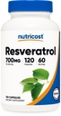 Nutricost Resveratrol 700mg, 120 Capsules - Vegan, sans gluten, non-OGM