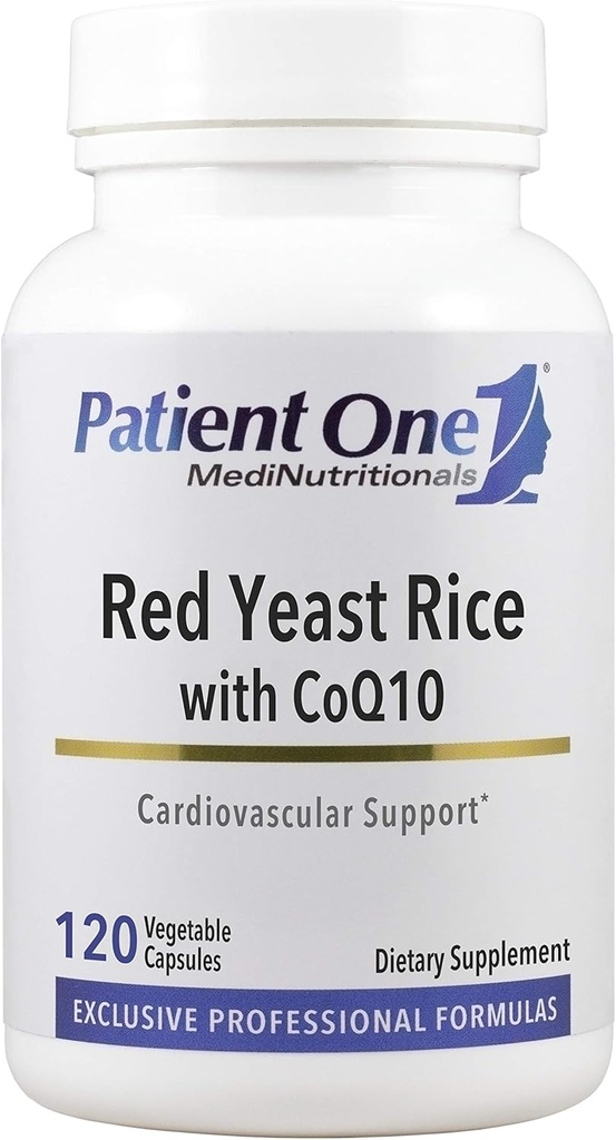 Patiente 1 Riz de levure rouge avec CoQ10.com Supplément pour soutenir la santé cardiaque et le métabolisme lipidique sain.