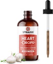 Strauss Naturals gouttes cardiaques – gui naturel et extrait d'ail vieilli supplément de santé cardiaque – aide à maintenir un système cardiovasculaire sain – végétalien et non-OGM – bouteille de 225 ml