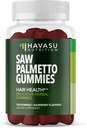 Saw Palmetto pour les hommes Gummies - DHT Blocker Supplément pour la santé des cheveux et masculin modèle Balding - 120 comte - soutient le scalp et le bien-être de la prostate - framboise Flavor - végétalien, non-OGM, 2 mois d'approvisionnement