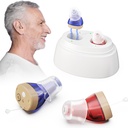 OTC Aides auditives pour les aînés rechargeables avec annulation de bruit, amplificateur d'audition pour les adultes, aide auditive numérique dans l'oreille, amplificateur d'audition pour perte auditive, aide auditive invisible, aide auditive