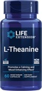 Life Extension L-Theanine, Amino Acid theanine, Calm, Relaxation, Mood, Gluten-Free, Non-GMO, Vegetarian, 200 mg, 60 Capsules