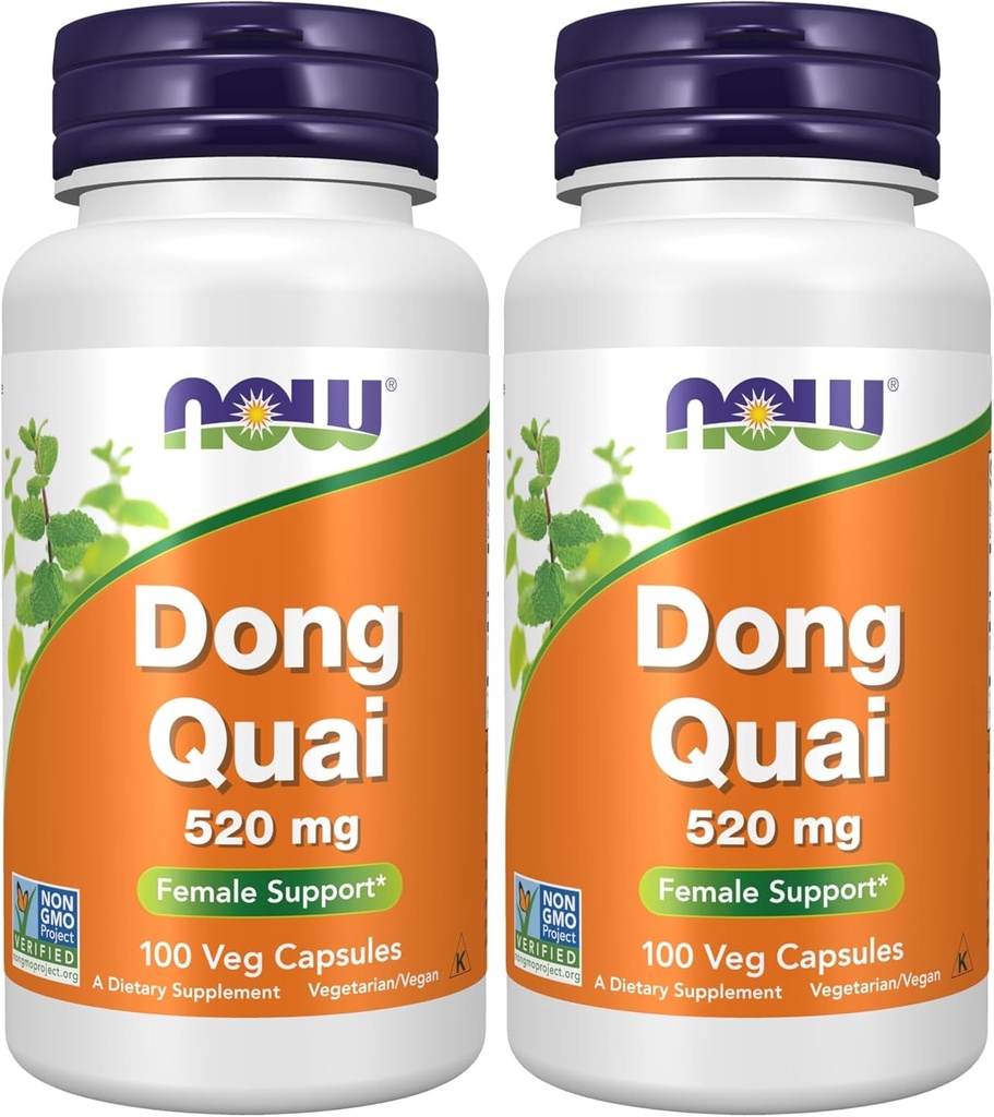 MAINTENANT Suppléments, Dong Quai (Angelica sinensis) 520 mg, Soutien féminin*, 100 gélules (paquet de 2)