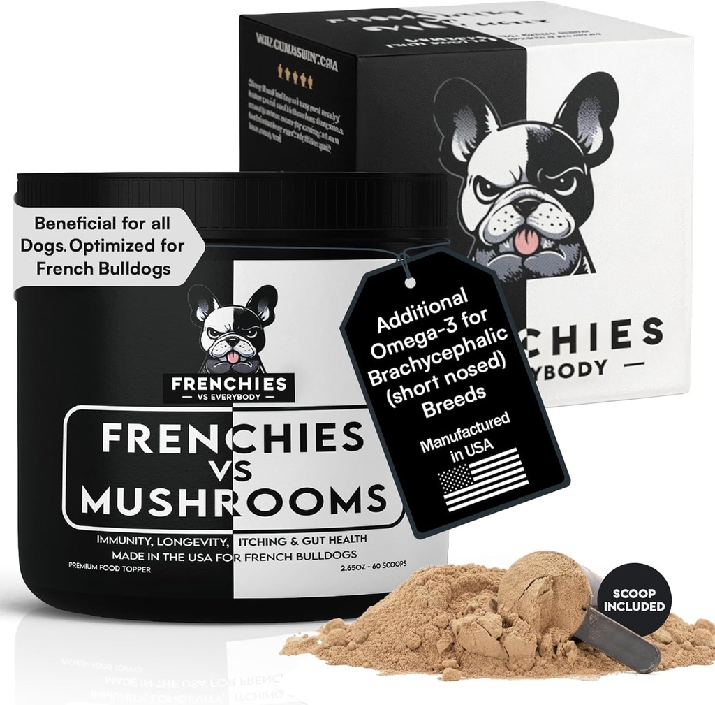 Supplément Champignons pour chiens – Turquie Voile Champignon pour chiens Imune Support, Digestion, Allergies & Longévité avec Omega3 & Turmeric (en anglais) pour chiens Lumps et bumps