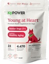 K9 Power Young at Heart Senior Dog Multivitamine 1 lb – Supplément avancé pour les aînés – soutient le cerveau, le cœur, la vision, la santé articulaire et la mobilité
