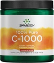 Swanson Vitamine C poudre Acide ascorbique pur à 100%, système immunitaire, santé de la peau, santé cardiovasculaire, supplément antioxydant 1000 mg (par portion) 1 lb. 454 g