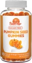 Huile de graines de citrouille Gummies Sans sucre naturellement aromatisé- Huile de graines de citrouille pour la croissance des cheveux, Bladder, Urinary Tract Support, Supplément de peau jeune - Vegan, extrait de graines de citrouille halal- 90 Compte