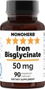 Bisglycinate de fer 50 mg - 90 gélules - 50 mg de fer élémentaire par gélule