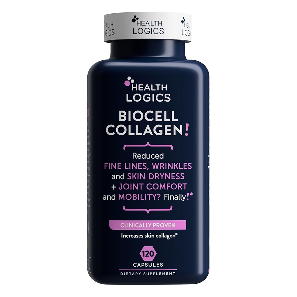 Logiques de santé BioCell Collagène articulaire et soins de la peau 120 Capsules