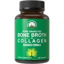 Capsules de collagène à os. 180 Pills de peptides de protéines de collagène à os d'herbe. Contient les 3 types 1, 2 et 3. Pure Pasture relevée Paléo Comprimés acceptés pour les femmes et les hommes