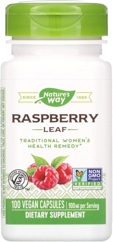 Nature's Way - Feuilles de framboises rouges, 450 mg, 100 capsules