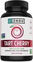 Zhou Tart Cherry Extract + Celery Seed - Tart Cherry Capsules pour hommes et femmes, Tart Cherry Concentrate Pills for Sleep & Uric Acid Cleanse, 1000mg Par Pill - 60 Capsules de Veggie (Pack of 1)