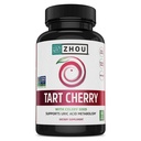 Zhou Tart Cherry Extract + Celery Seed - Tart Cherry Capsules pour hommes et femmes, Tart Cherry Concentrate Pills for Sleep & Uric Acid Cleanse, 1000mg Par Pill - 60 Capsules de Veggie (Pack of 1)