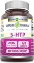 Formules étonnantes 5-HTP (L-5-Hydroxytryptophane) Supplément de 200 Mg par service