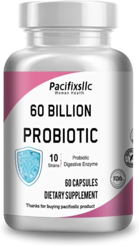 Probiotic 60 Million Capsules, Assurance de la qualité avec livraison avancée Système immunitaire Support et bien-être digestif pour hommes et femmes