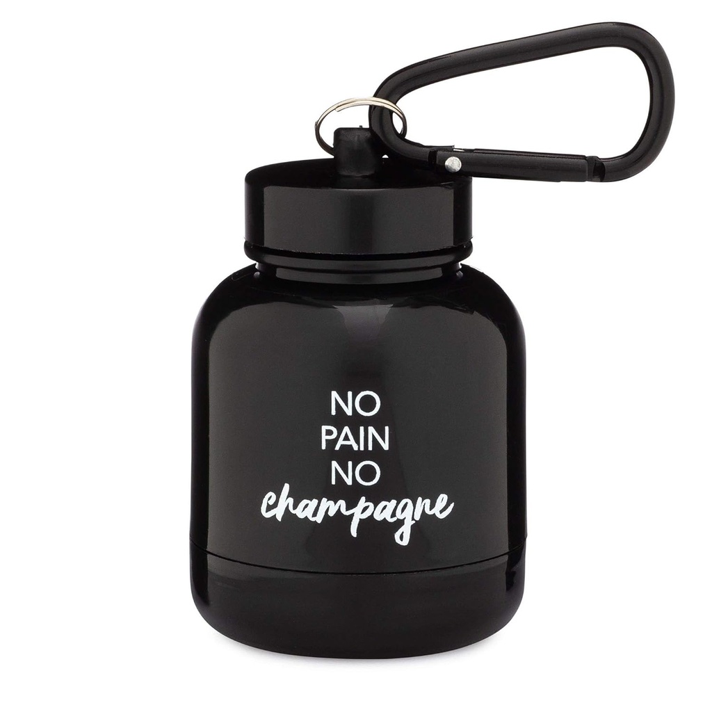 ONMYWHEY - Protein Powder & Supplement Funnel Keychain, Portable To-Go Container for The Gym, Workouts, Fitness, & Travel - TSA Approved, No Pain No Champagne