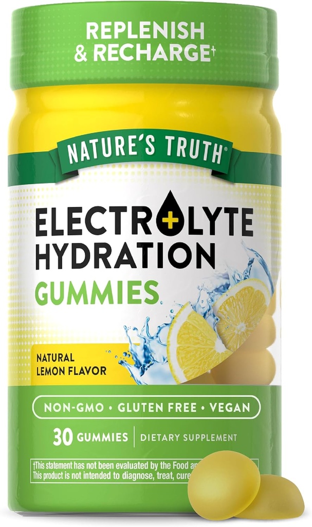 La vérité de la nature Gommies d'électrolyte pour l'hydratation.