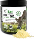 Supplément de colostrum, 100% herbacé, des fermes biologiques, Poudre de colostrum pour l'immunité, Santé Gut, Bien-être - Fabriqué avec des pratiques agricoles régénératives, 30 jours d'approvisionnement, Sans arôme