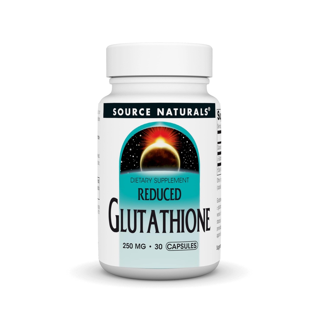 Source Naturals Glutathion, Supplément pour le soutien du foie, 250mg - 30 Capsules