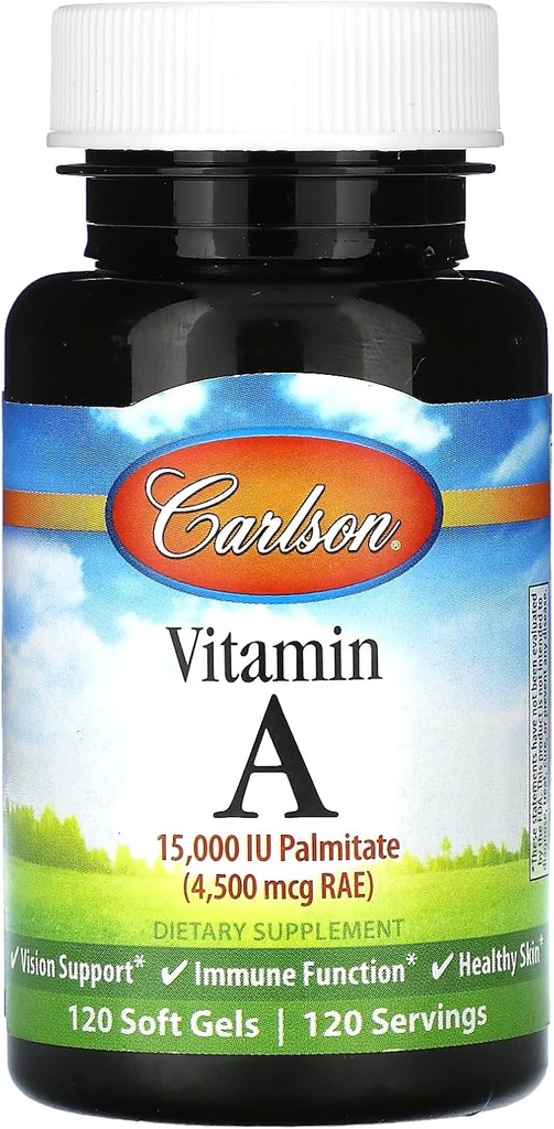 Carlson Labs Vitamine A Palmitate, 15000 UI, 120 Softgels
