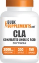 BulkSupplements.com Acide linoléique conjugué Softgels - Suppléments CLA, CLA 2000mg, Capsules de carthame CLA, pilules CLA - 2 CLA Softgels par portion, approvisionnement de 150 jours, 300 Softgels