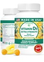 Lunakai USA fait vitamine D3 Gummies 2000 UI - non-OGM, sans gluten vitamine D Gummies pour les femmes et les hommes - Bone, Immune & Energy Support, 60ct