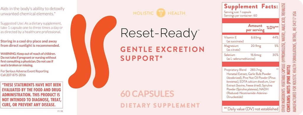 Santé holistique Réinitialisation 60 capsules
