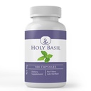Ingrédients originaux purs Basilic Saint, (100 Capsules) Toujours pur, sans additifs ou remplisseurs, laboratoire vérifié