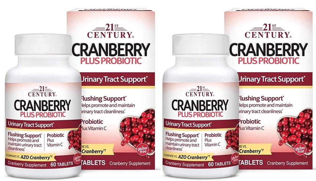 Comprimés probiotiques Cranberry Plus du 21e siècle,2 Nombre