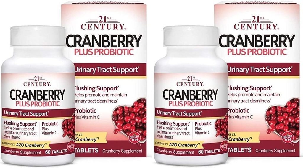 Comprimés probiotiques Cranberry Plus du 21e siècle,2 Nombre