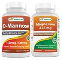 Meilleurs naturels D-Mannose 1500 mg et Magnésium Glycinate 425 mg
