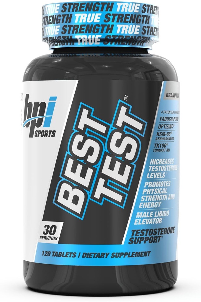 BPI Sports Best Test - Testosterone Booster for Men - Muscle Recovery & Metabolism Support, Natural Testosterone Supplement for Men, Improves Stamina, Energy & Performance - 30 Servings