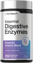 Horbäach Enzymes digestifs essentiels (250 capsules) Un mélange puissant d'enzyme pour les hommes et les femmes (sans OGM et sans gluten)